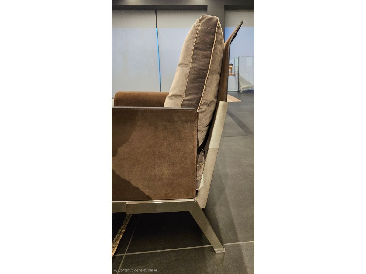 Happy Hour Leather and Satin Metal Armchair Side