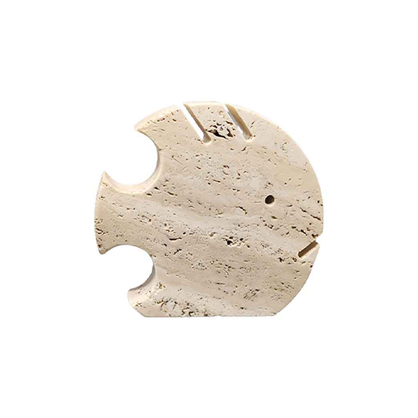 Vintage travertine fish sculpture, Fratelli Mannelli image