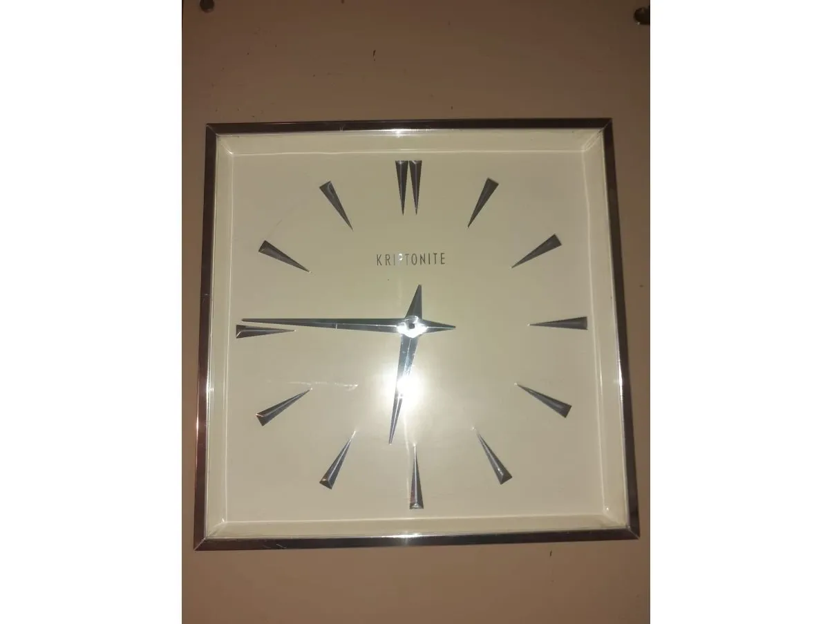 Orologio da parete vintage in alluminio (anni '90), Kriptonite 1
