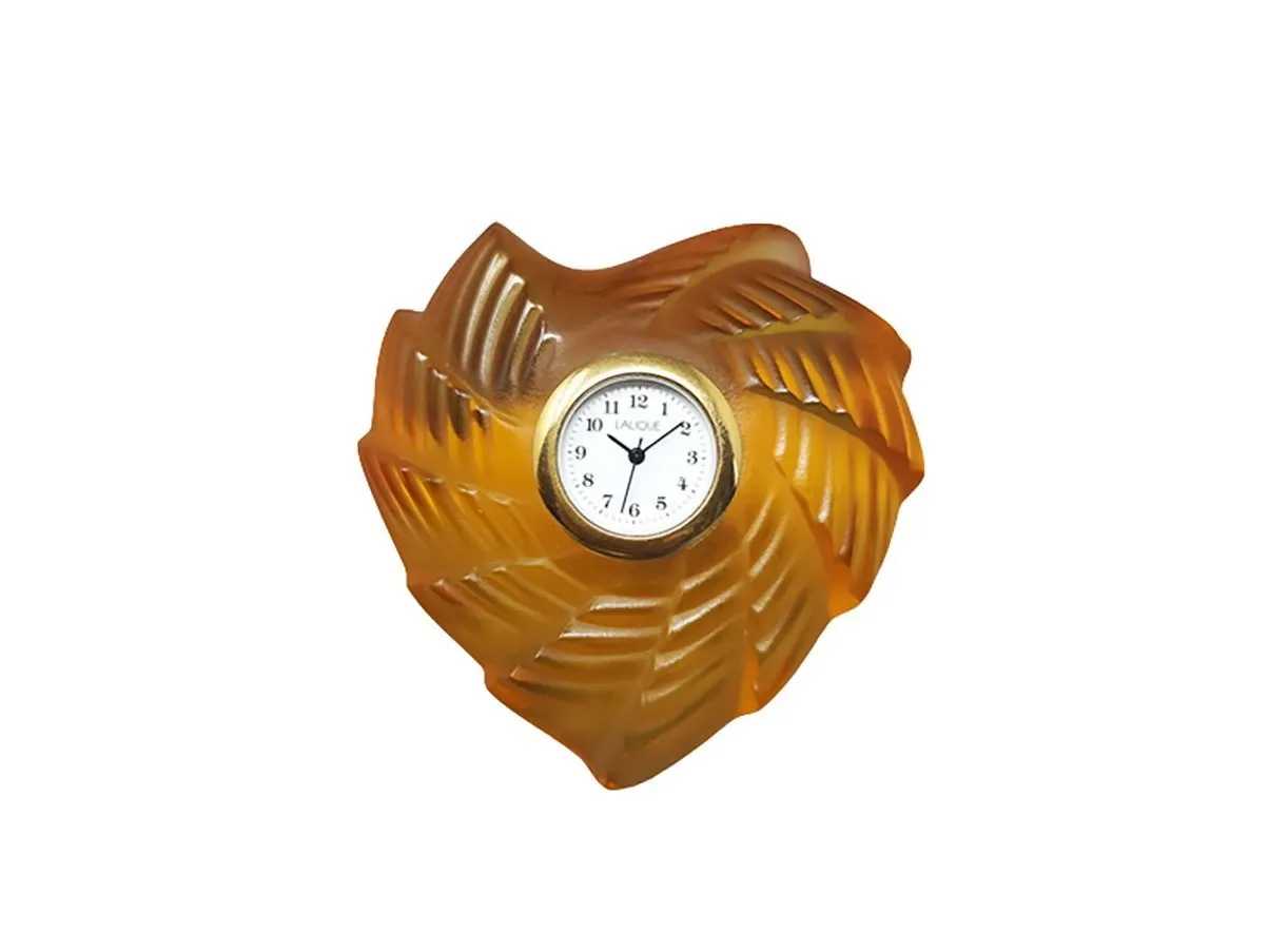 Vintage Amber Crystal Wall Clock (1990s), image