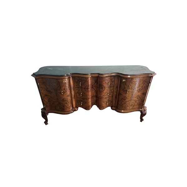 Vintage sideboard in decorated wood, image