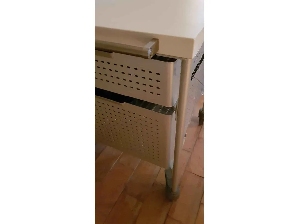 Antonio Citterio metal kitchen trolley, Arclinea 3