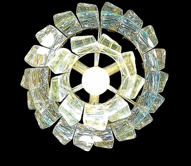 Lampadario in vetro di Murano multicolore (anni '60), Side