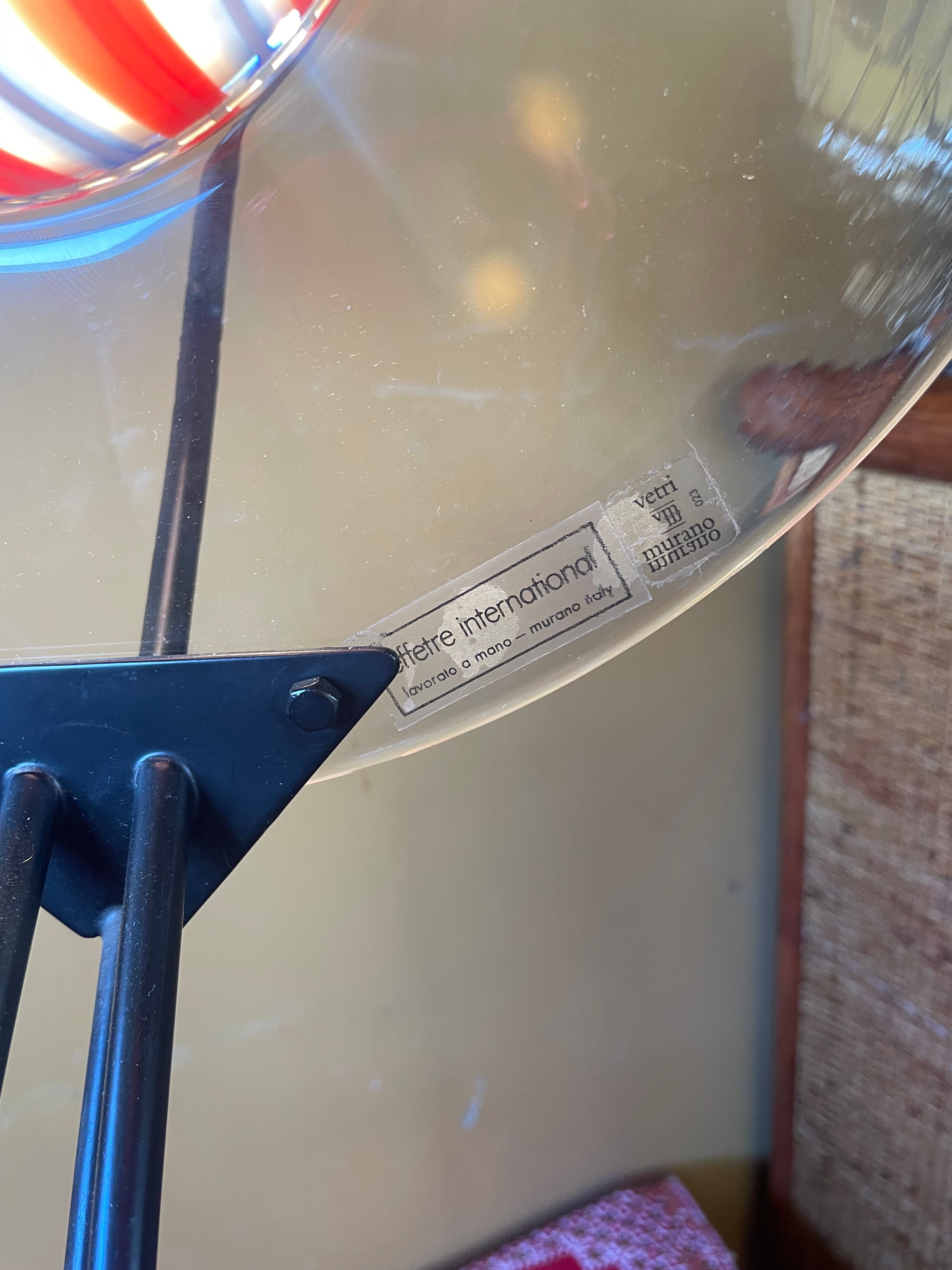 Effetre Murano Glas Tischlampe Defects