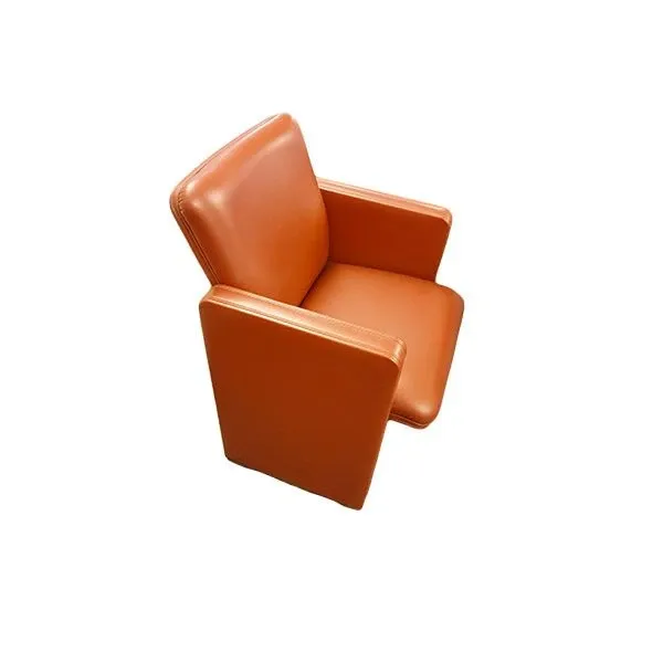 Image of Poltroncina THF 96 con ruote in pelle (rosso), Poltrona Frau