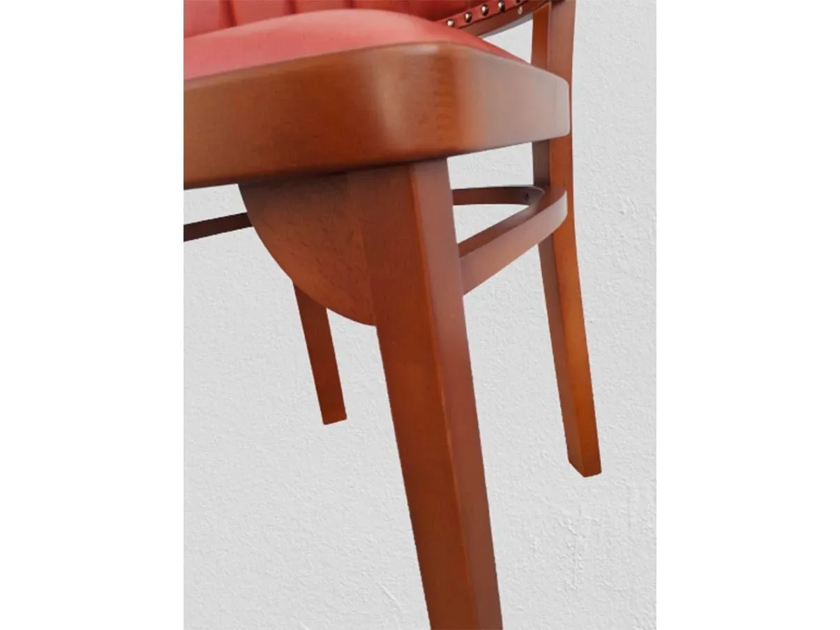 Set of 2 wooden armchairs by Marcel Kammerer 4