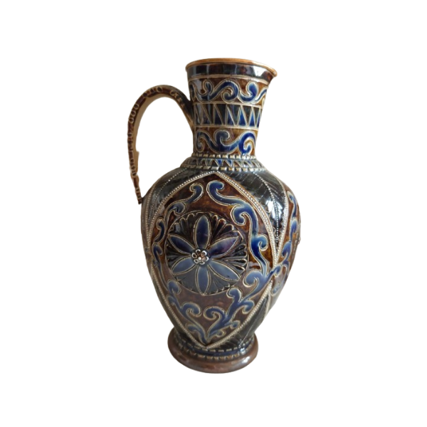 Steingut Vase/Krug saliniert,