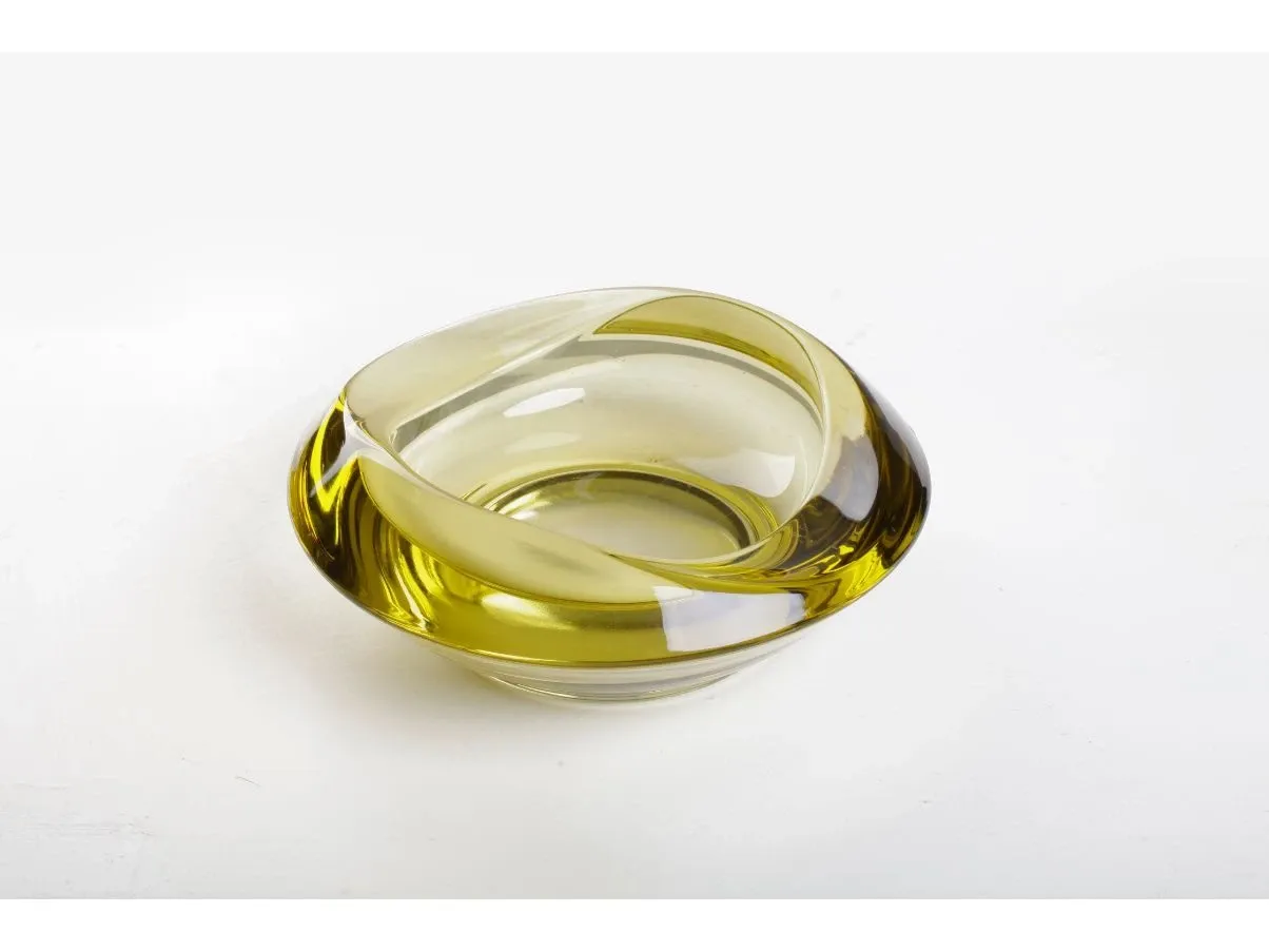 Vintage Yellow Glass Bowl (1960s), 3