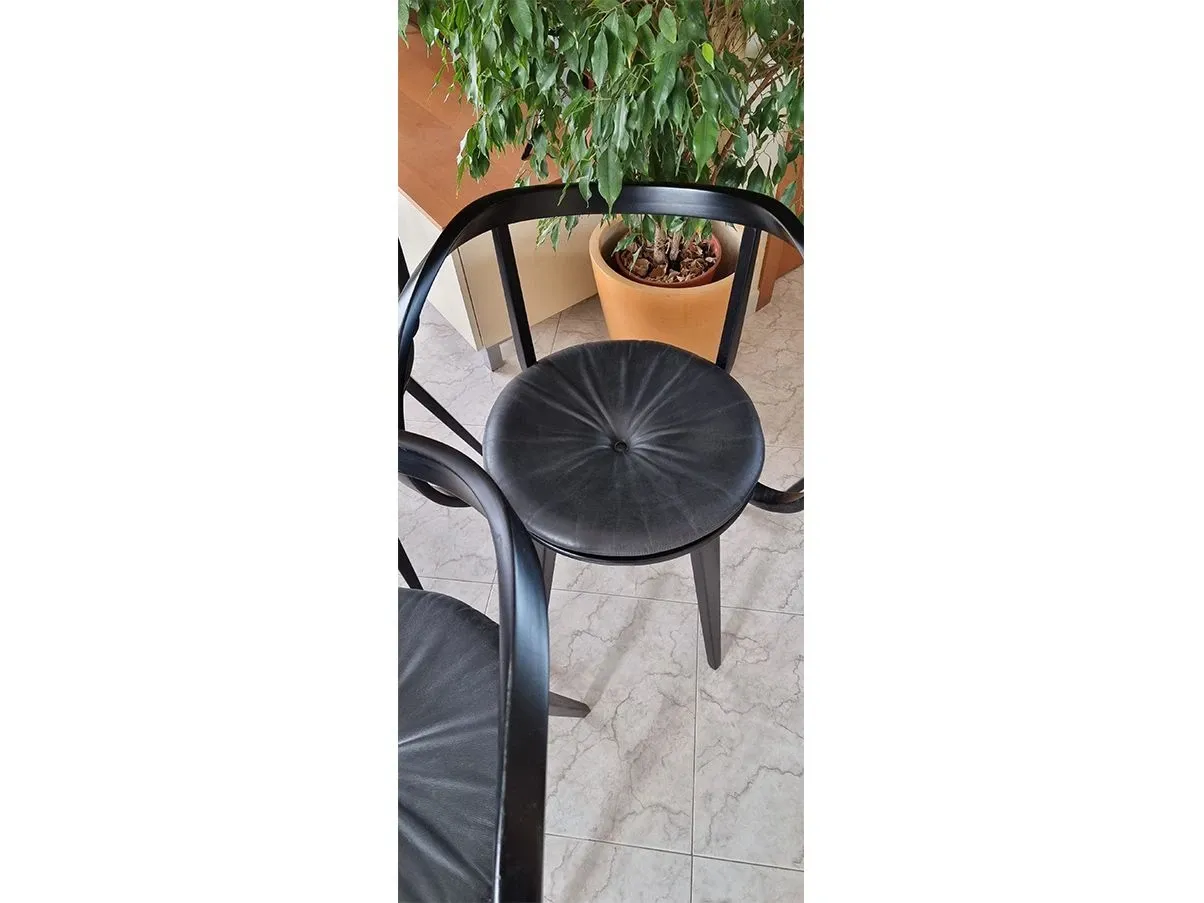 Set of 4 Pretzel chairs by G.Nelson in wood (black) 9