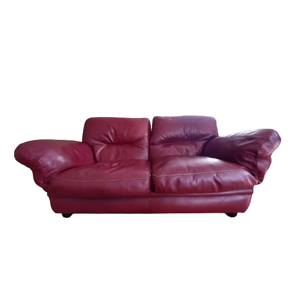 Poppy 2-seater sofa in burgundy leather, Poltrona Frau image