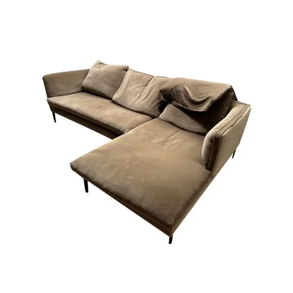 Paul 3 seater corner sofa in fabric (brown), Molteni&C 2