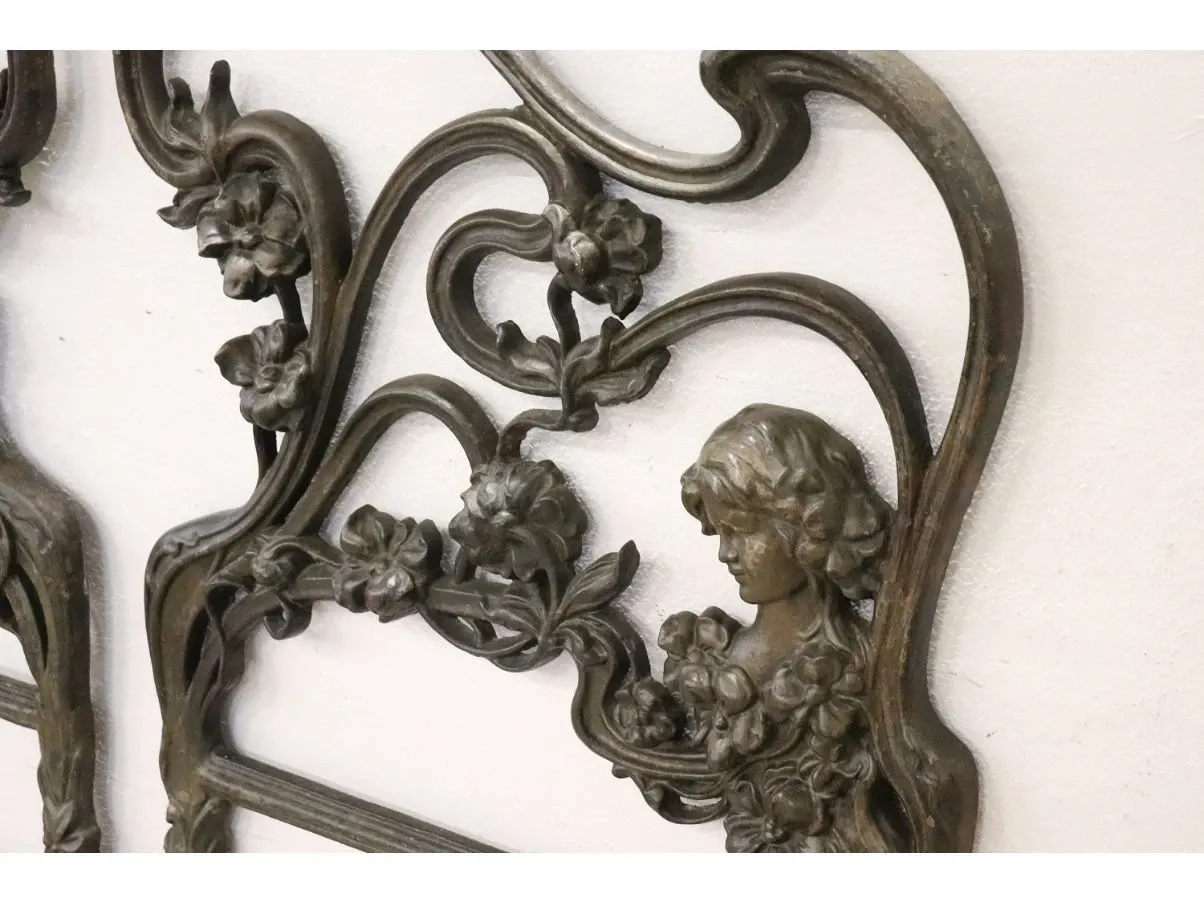 Vintage cast iron double bed ('800) 4