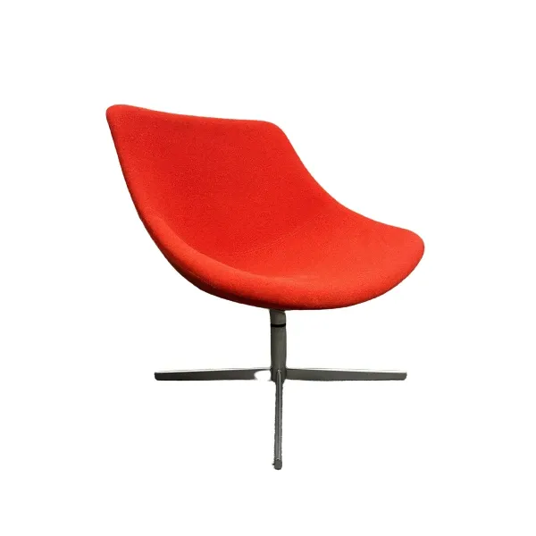 Auki swivel armchair in orange fabric, LaPalma image