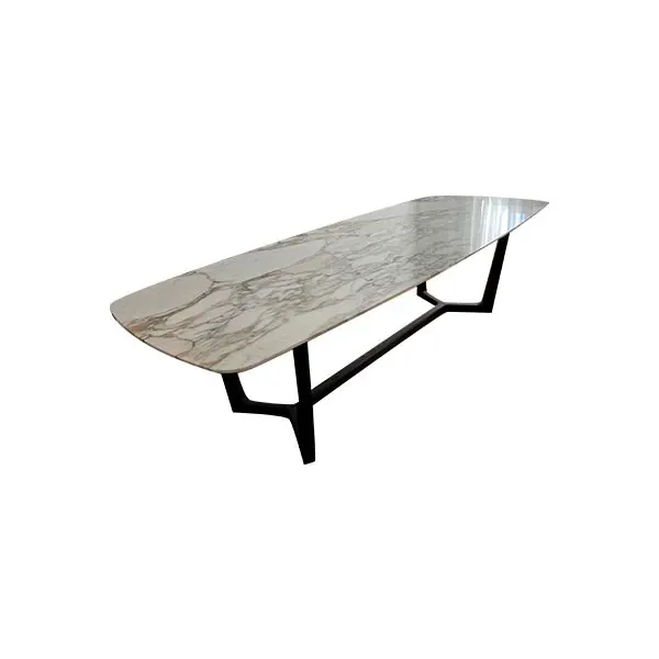 Concorde table in gold Calacatta marble, Poliform image