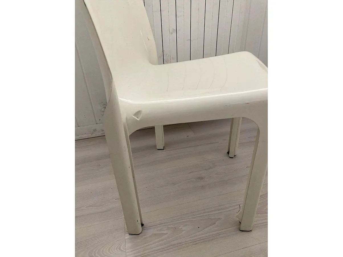Sedia Selene vintage di Vico Magistretti (bianco), Artemide 1
