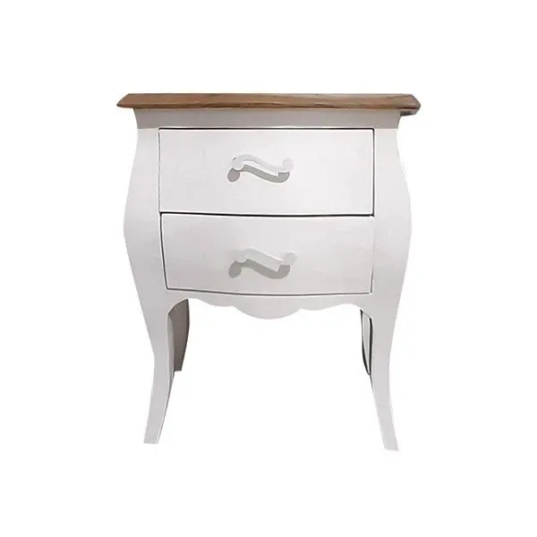 Comodino stile shabby in legno (bianco), Design By Us image