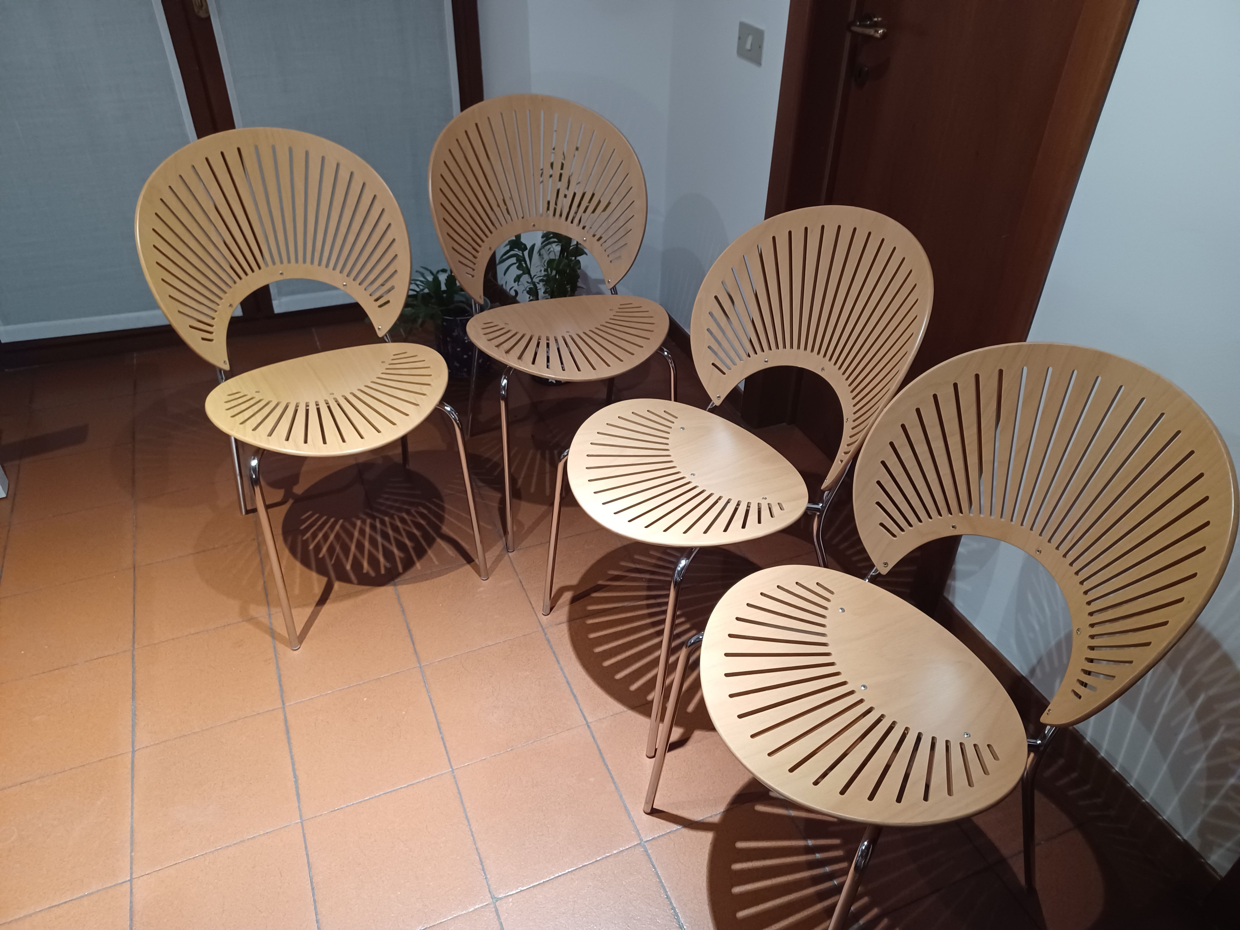 Set di sedie vintage in legno di Nanna Ditzel