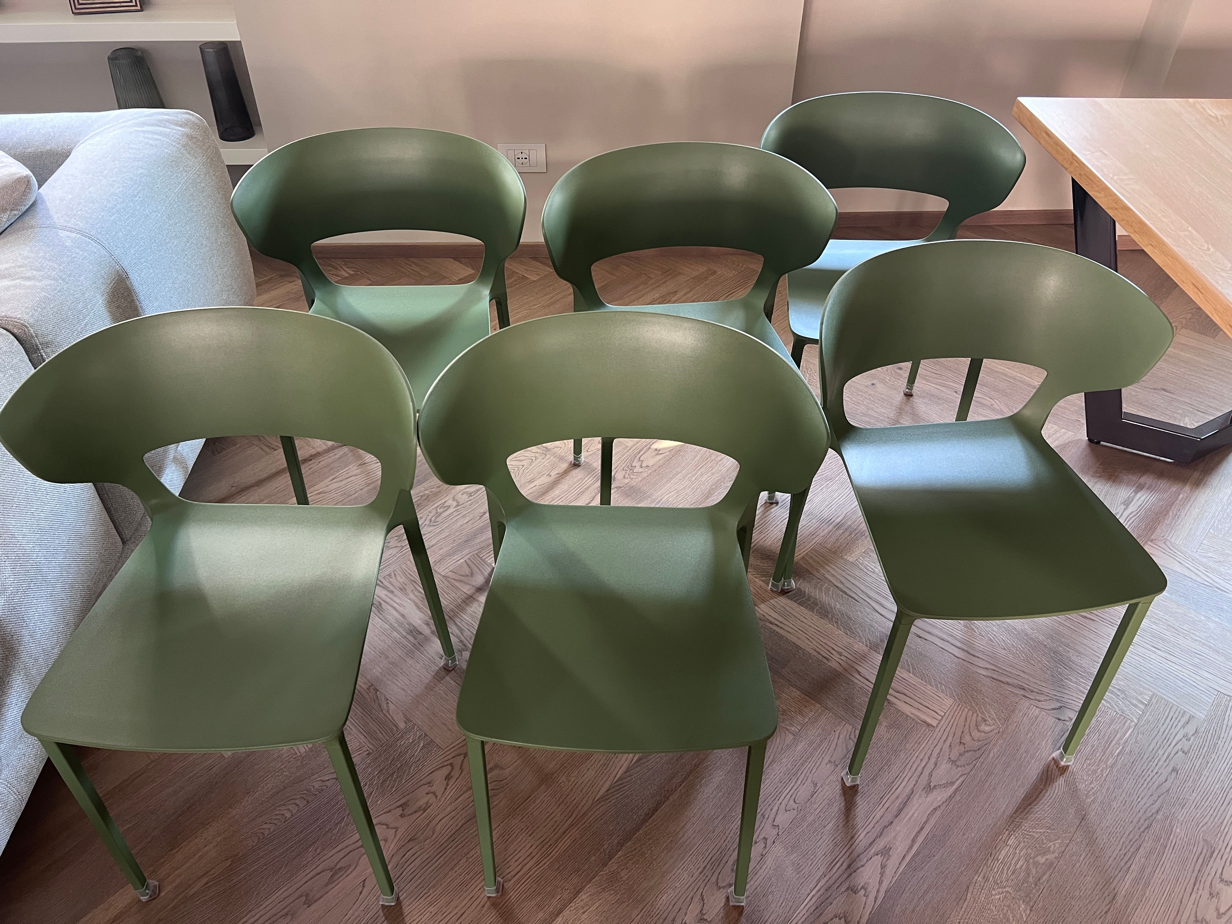 Set of 6 green Koki dining chairs Optional7