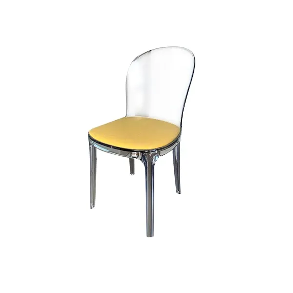 Sedia Vanity Chair in policarbonato e tessuto (giallo), Magis image