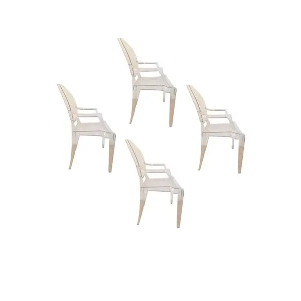 Set of 4 Louis Ghost armchairs by Philippe Starck, Kartell image