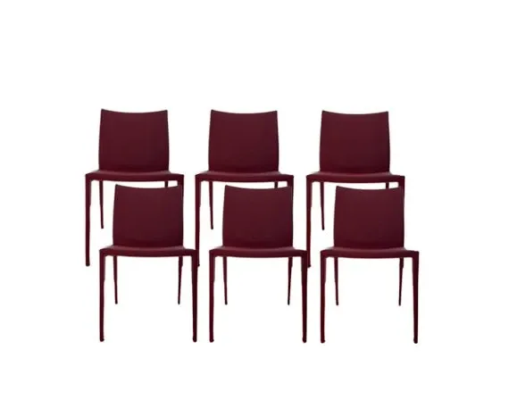 Set 6 Lea without armrests (red leather), Zanotta image