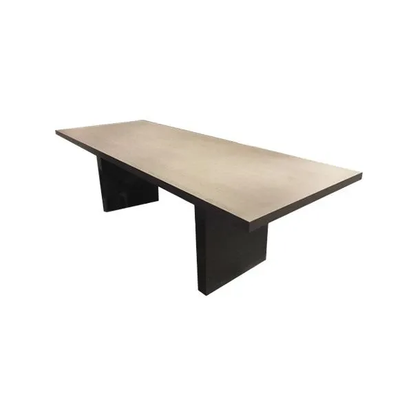 Simposio rectangular table in oak (black) wood, Maxalto image