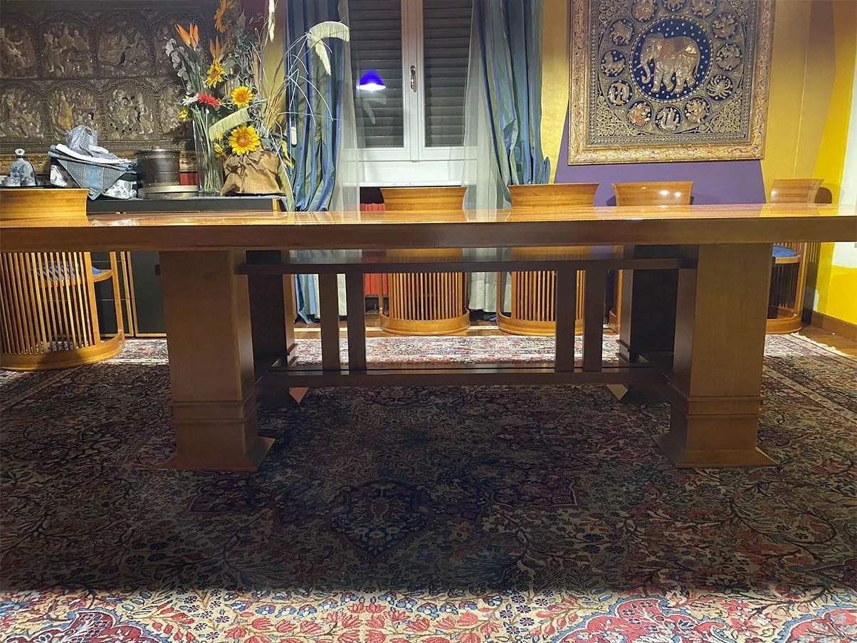 Rechteckiger Esstisch Allen aus Kirschholz (90er Jahre) 2