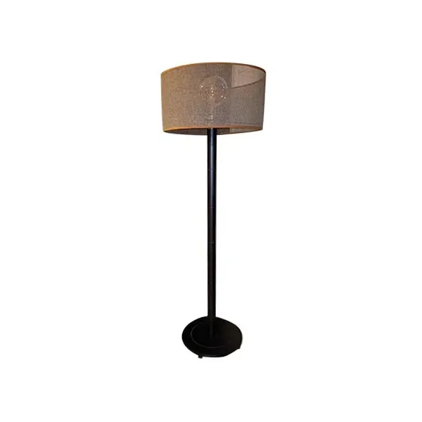 Vintage floor lamp in wood and straw, Giorgetti image