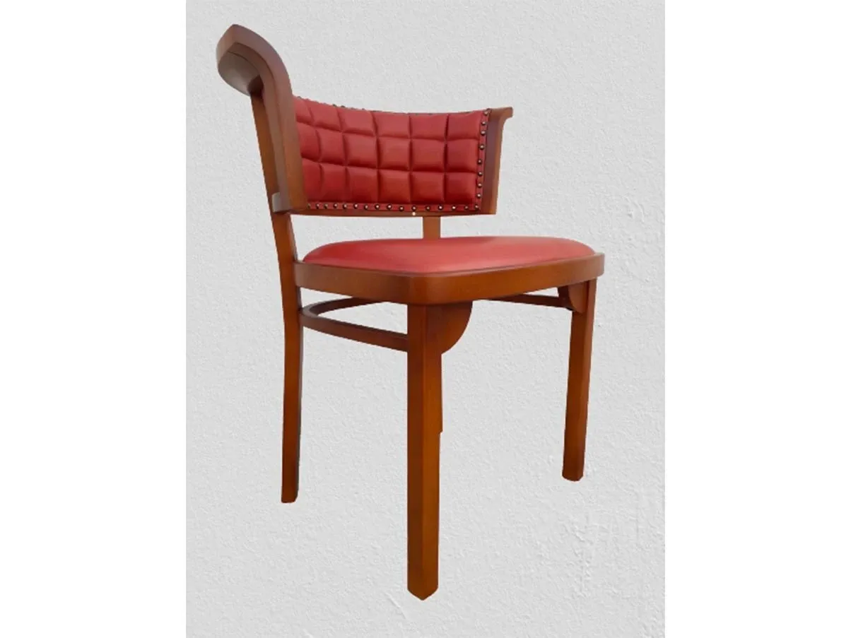 Set of 2 wooden armchairs by Marcel Kammerer 1