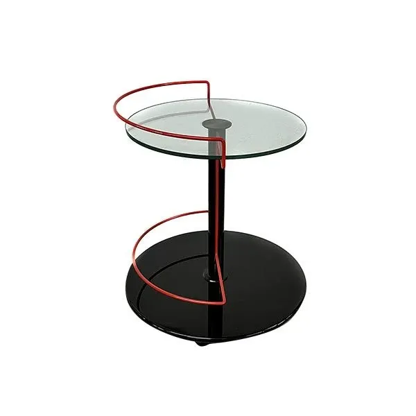 Vintage black table with wheels (1950s), image