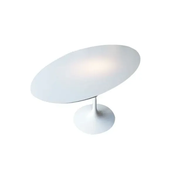 Tavolo ovale Tulip piano in laminato (bianco) 