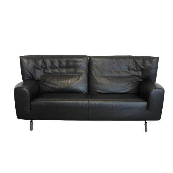 2-seater sofa in black leather, Molteni&C  image