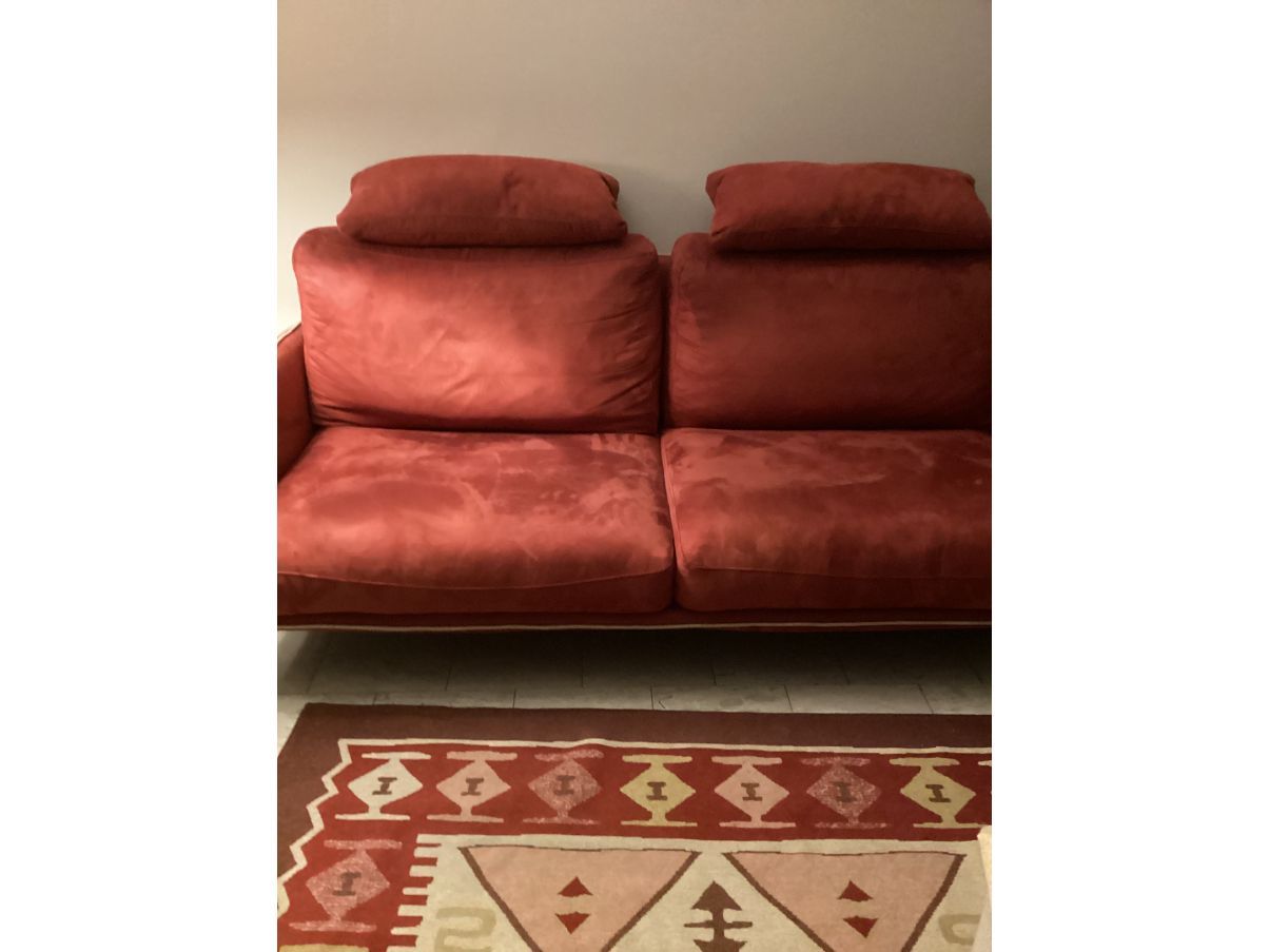 2-zitsbank van stof (bordeaux) Front