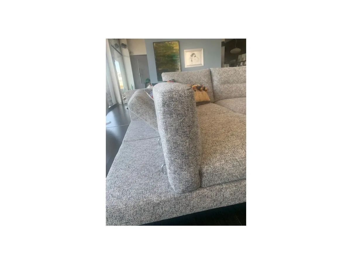 Wind corner sofa in gray fabric, Flexstyle 5