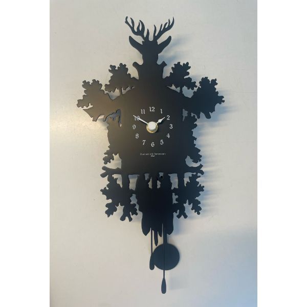 Black Mignon Pendulum Wall Clock by Pascal Tarabay, Diamantini&Domeniconi image
