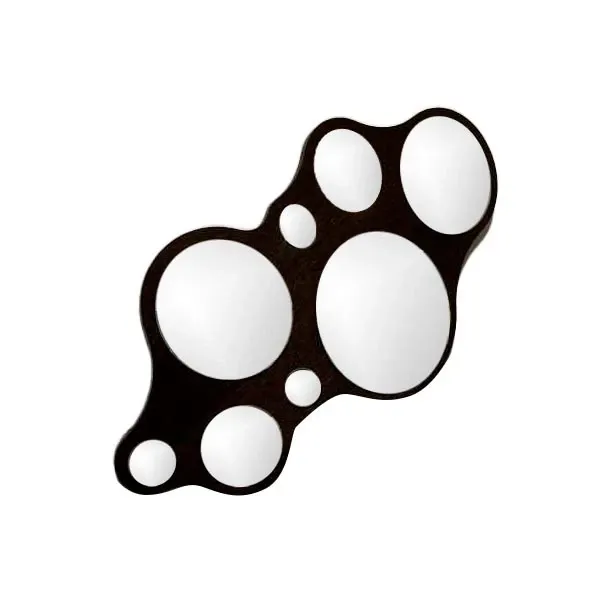 Bubbles wall mirror in wengè wood, Calligaris 