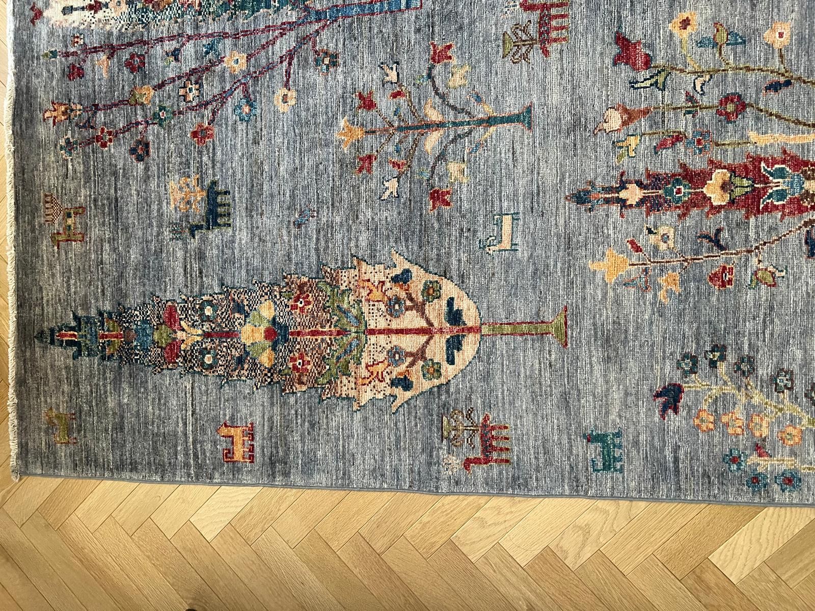 Ziegler Persian Wool Rug (Gray/Blue) Details