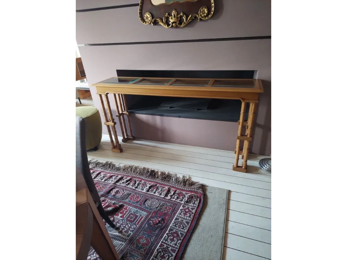 Consolle vintage in legno di faggio (anni'60), Giorgetti 2