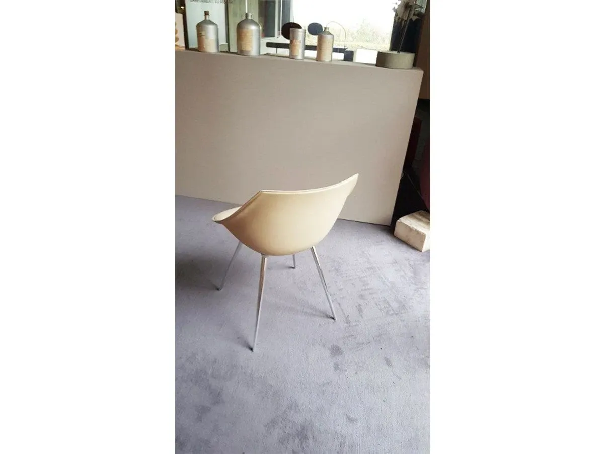 Sedia Lagò di Philippe Starck in cuoio e alluminio, Driade 2