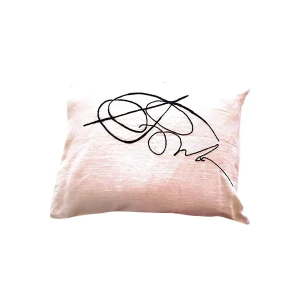 Linen cotton cushion signed by Giò Ponti, Neoponti 1