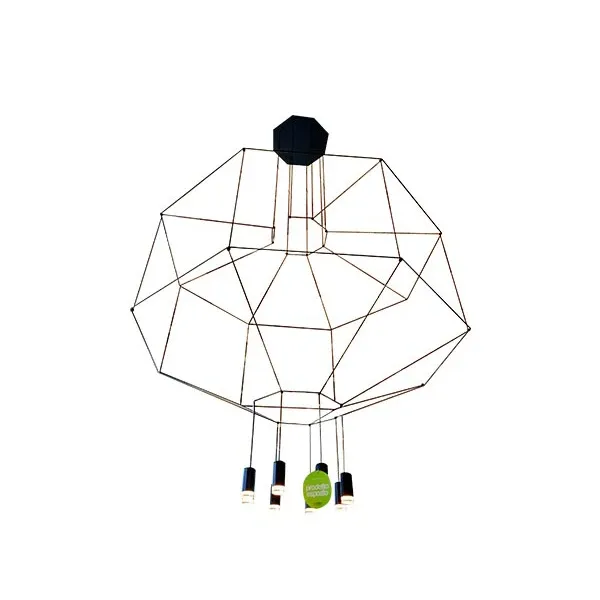 Wireflow oct pendant lamp in aluminum (black), Vibia image