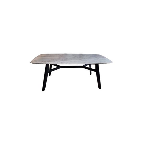 Curve table in Calacatta marble, Poliform image