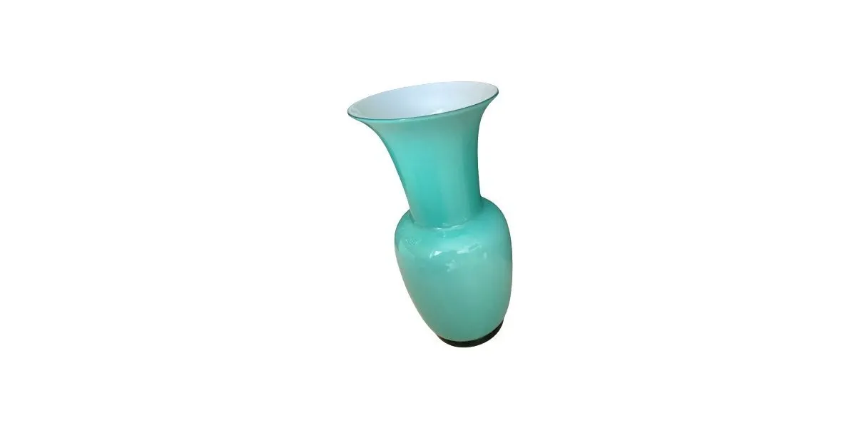 Opal glass vase, 