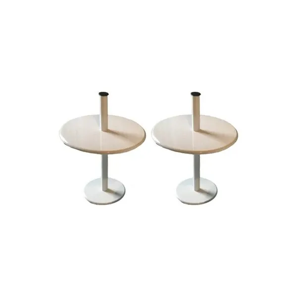 Set of 2 round tables in enamelled metal, Bonaldo 