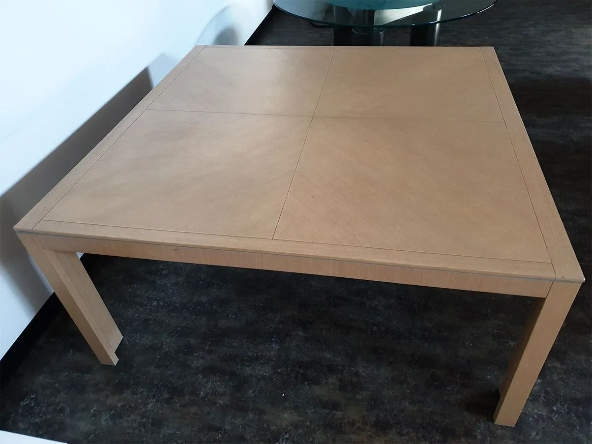 Capital square table in bleached oak wood, Ultom 5