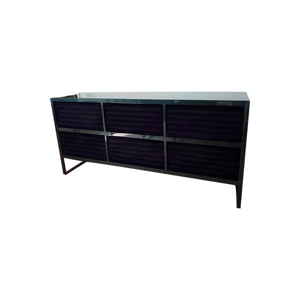 Ebon chest of 6 drawers in wood (blue), CorteZari image