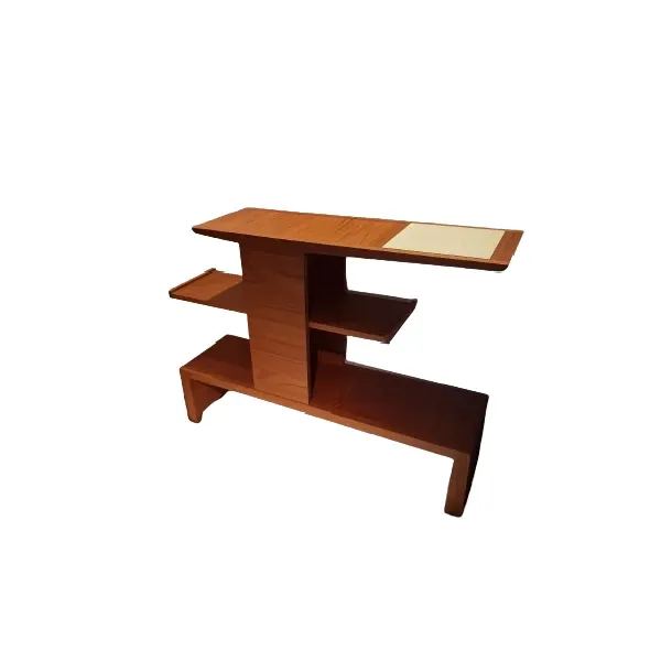 Eos console in teak wood and white stone, Giorgetti image