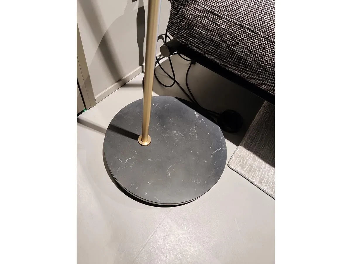 Heron floor lamp with marble base 