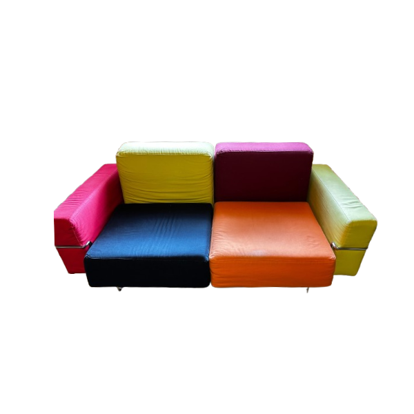 Divano 2 posti Ipercubik multicolore di Pepe Tanzi, Biesse image