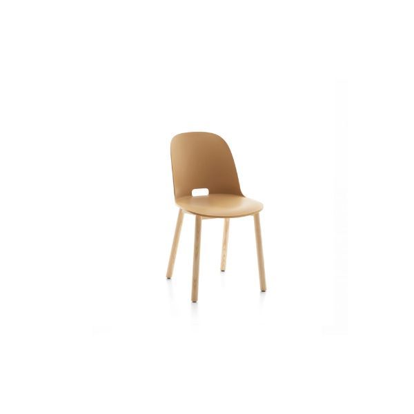 Alfi High Back Chair in Wood (Sand), Emeco image